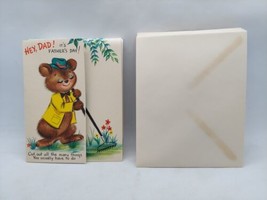 Vintage Hallmark Father&#39;s Day Card Bear Take It Easy Dad - $5.93