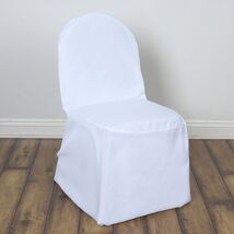 277 pcs POLYESTER BANQUET CHAIR COVERS WHITE - For weddings and other ev... - $1,138.50