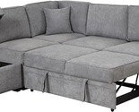 Sectional 87.4&quot; Modern L Shape Corner Sofa Convertible Sleeper Combinati... - $1,619.99