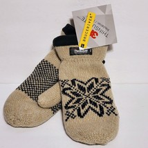Bruceriver Thinsulate FLEECE LINED Mittens Size Medium Snowflake Knit 3M - $10.88