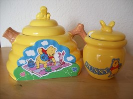 Disney Winnie the Pooh and Piglet Teapot and Hunny Jar  - $40.00