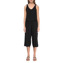 B Collection by Bobeau Women&#39;s Vicky Knit Jumpsuit Black L B4HP $78 - £23.55 GBP