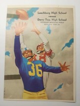 1953 Leechburg Blue Devils PA vs Derry Twp.  PA High School Football Program S49 - £9.57 GBP