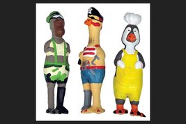 Diggers Multicolored Squeaky Fowl Character Latex Dog Toy Large - €16,22 EUR