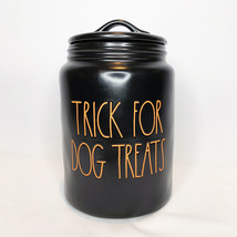 Rae Dunn Trick For Dog Treats Halloween Orange Ll Black Canister By Magenta New - £17.14 GBP