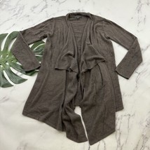 Barefoot Dreams Bamboo Chic Lite Cardigan Sweater Size L/XL Taupe Gray Open Soft - £30.06 GBP