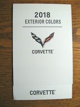 2018 Chevrolet Corvette Color &amp; Trim Paint Chip Brochure- Xlnt Original ... - £6.96 GBP