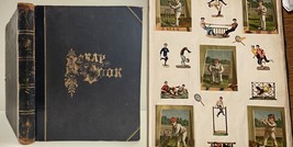 1880 antique EXCEPTIONAL SCRAPBOOK victorian trade card die cuts album 9... - £2,331.65 GBP