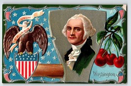 George Washington US President Patriotic Postcard Silver Axe Eagle Nash Series 2 - £9.48 GBP