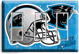 Carolina Panthers Football Team Logo Triple Gfci Light Switch Wall Plate Cover - £13.34 GBP