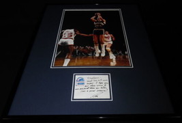 Rick Barry Signed Framed 16x20 Note &amp; Photo Poster Display Warriors - £77.89 GBP
