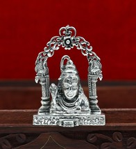 925 silver Hindu Shiva Mahadeva statue, Figurine, puja article home temp... - $138.59