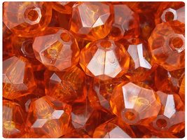 BeadTin Topaz Transparent 18mm Faceted Squatty Bicone Plastic Craft Bead... - $2.39