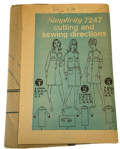 Simplicity Sewing Pattern 7247 Dress Work Vintage 1960s No Envelope UC Size 12 - £7.88 GBP