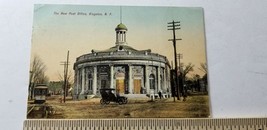 Antique 1908 Colored Postcard New Post Office Street Scene Kingston New York B3 - £5.29 GBP