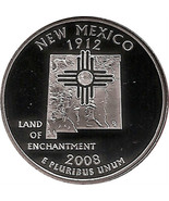 NEW MEXICO 2008 -S Proof Silver State Quarter - DCAM - £7.88 GBP
