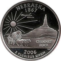 Nebraska  2006  S Proof Silver State Quarter   Dcam - £8.00 GBP