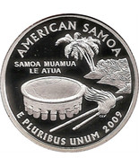 AMERICAN  SAMOA 2009 -S Proof Silver State Quarter - DCAM - £7.88 GBP