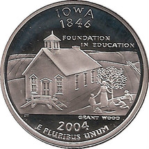 IOWA  2004 -S Proof Silver State Quarter - DCAM - £7.92 GBP