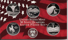 2007 SILVER 50 State Quarters  -   Dcam Proofs With Box &amp; COA  -  FREE S... - $36.95