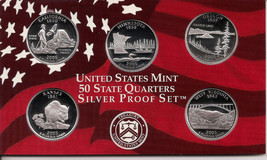 2005 SILVER 50 State Quarters - Dcam Proofs With Box &amp; Authenticity Cert... - £29.06 GBP