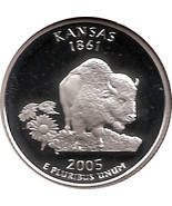 KANSAS  2005 -S Proof Silver State Quarter - DCAM - £7.88 GBP