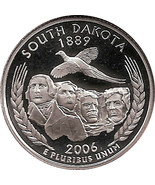 SOUTH DAKOTA  2006-S Proof Silver State Quarter - DCAM - £7.88 GBP