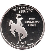 WYOMING 2007 - S Proof Silver State Quarter - DCAM - £7.88 GBP