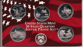 2004 SILVER 50 State Quarters - Dcam Proofs With Box &amp; Authenticity Cert... - $36.95