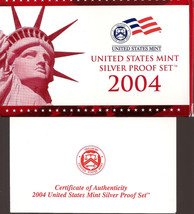 2004 SILVER PROOF SET-DCAM Coins Complete Set w/ Box &amp; Authenticity Cert... - $58.95