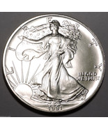 1991 American Silver Eagle - Brilliant and beautiful  uncirculated  coin - £39.58 GBP