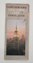*L2) Vintage 1983 I Love New York City Travel Guide Foldable Pocket Map - $109.13 MXN