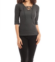 French Kyss alessandra tie-up top in Gray - £26.30 GBP