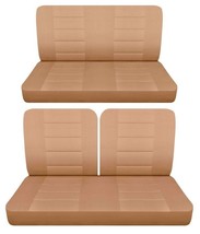 Fits 1942 Ford super deluxe 2dr sedan Front 50-50 top and solid Rear seat covers - $130.54