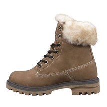 Lugz Womens Empire Hi Faux Fur Lace Up Casual Boots Ankle Mid Heel Brown... - £50.63 GBP