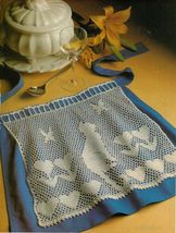 Hostess Cat Lover&#39;s Apron Doorstop Mat Purse Crochet Doily Linkage Mat Patterns - £9.43 GBP