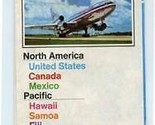 American Airlines Route Map North America Pacific Caribbean 1970 - $13.86