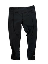 LULULEMON Womens Leggings Capri Mid Rise Solid Black Size 4 - £11.50 GBP