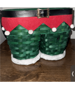 Holiday Elf Pants Basket with Festive Colors - $18.73 CAD