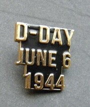 Wwii World War 2 D-DAY Memorial Script June 6 1944 Lapel Pin 1 X 5/8 Inch - £4.43 GBP