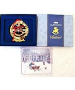 White House Christmas Ornament Historical Collectible Book Box Metal 2003 - £14.70 GBP