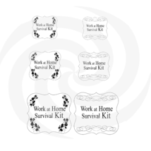 Work at Home Survival Kit-Digital ClipArt-Art Clip-Gift Tag-Notebook-Scrapbook-B - £0.99 GBP