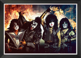 Kiss - Rock Band - Framed Art Reprint - £141.59 GBP