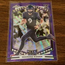Desmond Ridder #B-DR1 2022 Leaf Draft Cincinnati Bearcats Metal Wave Purple - £3.12 GBP