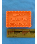 Pregnancy Birth Announcement party cookie cutter We have a Winner - $5.99