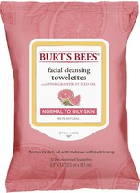 Burt&#39;s Bees Facial Cleansing Towelettes for Normal to Oily Skin, Pink Grapefruit - £17.57 GBP