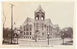 Central Christian Church, Huntington, Indiana, vintage postcard - £11.85 GBP