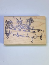 Mad Hatter&#39;s Tea Party Alice in Wonderland Rubber Stamp A stamp in the hand - $29.69