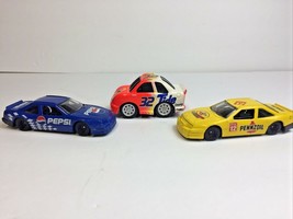 VINTAGE NASCAR Lot-  ERTL #32 Race Car Mini, #12 Pennzoil and PEPSI car.... - £5.44 GBP