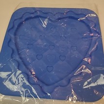 Wilton Heart Valentine Silicone Chocolate Candy Mold Blue NEW SEALED  - $3.50